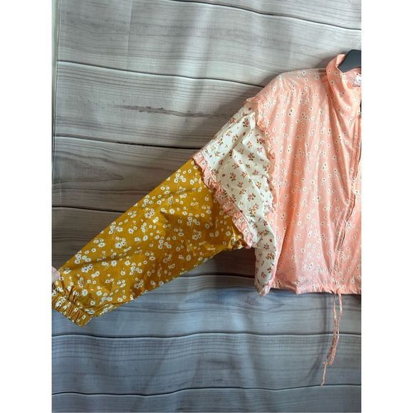 Bandier x Sincerely Jules The Wilder Floral Multi-Color Nylon Running Jacket 1X - Picture 6 of 11